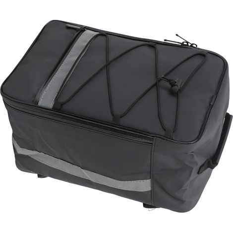 Sacoche arrière de vélo 15L étanche pour vélo électrique, sacoche de selle, porte-bagages pour vélo d'extérieur, noire (1/5)