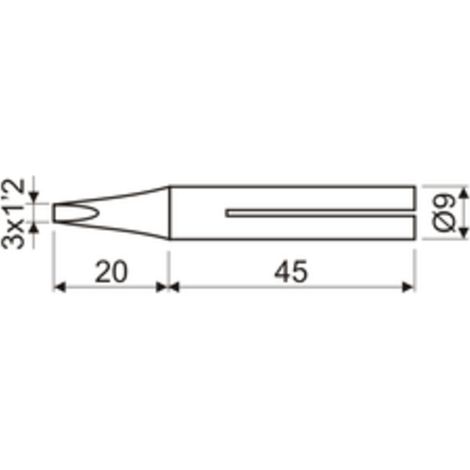 Lötkolbenspitze Long Life 25W 3x1,2mm