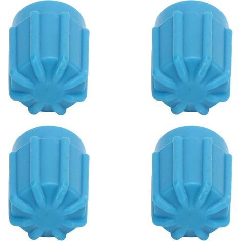 50 bouchons de valve de climatisation M8X1 bleus, capuchons d'injection de carburant, joints en plastique anti-poussière pour voiture (1/5)