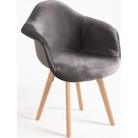 Packs Sillas Comedor - Pack 6 Sillas Belu Terciopelo - Gris oscuro (1/5)
