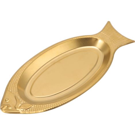 Servierplatte in Fischform aus Edelstahl, extrem dickwandig, Fischplatte, Geschirr für Geburtstag, Hochzeit (1/5)