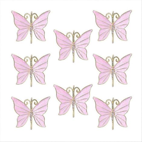 Lot de 8 ronds de serviette papillon fleuris pour Pâques et mariages, A (1/5)