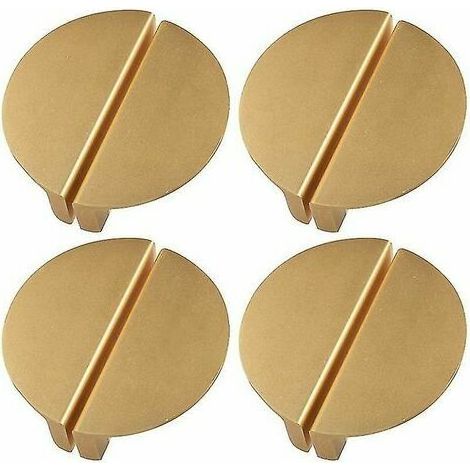 Lot de 8 poignées de tiroir couleur or champagne, poignées demi-lune de 6,4 cm, couleur or