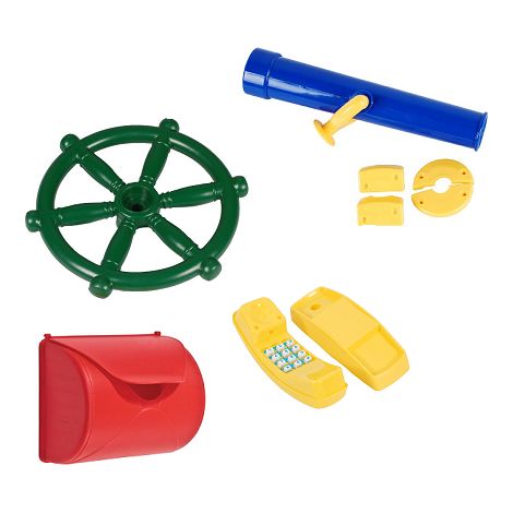 4-in-1-Set: Ruder, Fernrohr, Telefon, Briefkasten (1/5)