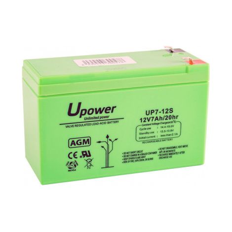 Batería plomo U-Power 12V 7Ah