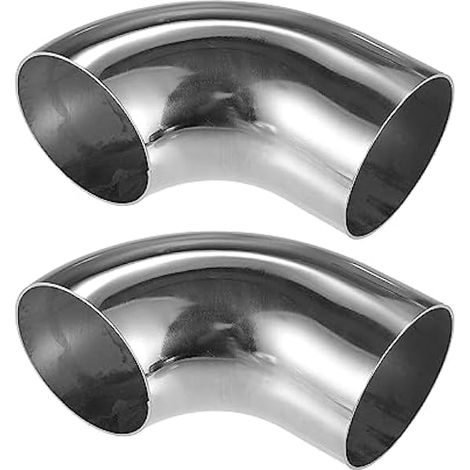 A Tuyau Coudé 90° échappement 2 Pcs Inox 304 Pour Voiture (1/4)