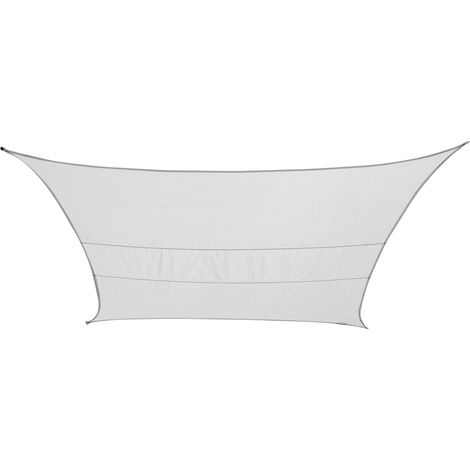 Tenda Vela Ombreggiante Quadrata 5x5m in Poliestere Bauer Bianco (1/2)