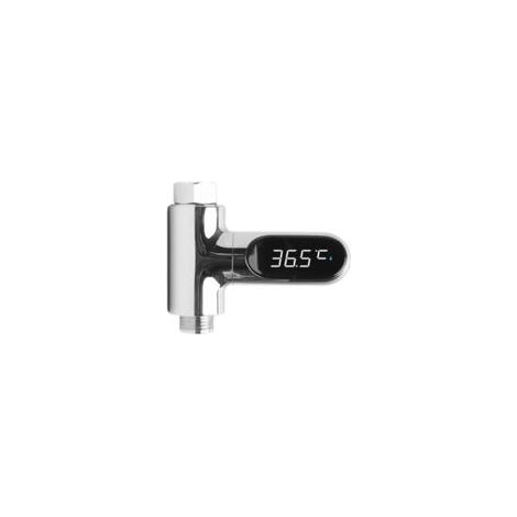 Compteur d'eau pour robinet de douche – Affichage LED température – Technologie Flow Powered – Écran rotatif 360° – Réponse rapide