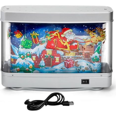 USB Fish Tank Light Aquarium Decor Night Virtuel Dynamique LED Lampe de Table Mignon Chambre Décor Cadeau Noël