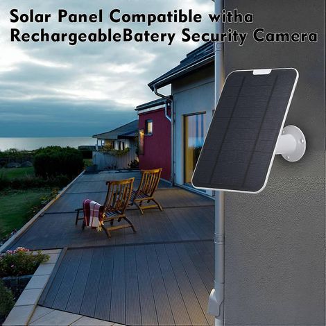 5-W-Solarpanel für drahtlose Außenkameras, 4-W-wasserdichtes Solarpanel-Set, nicht kompatibel mit