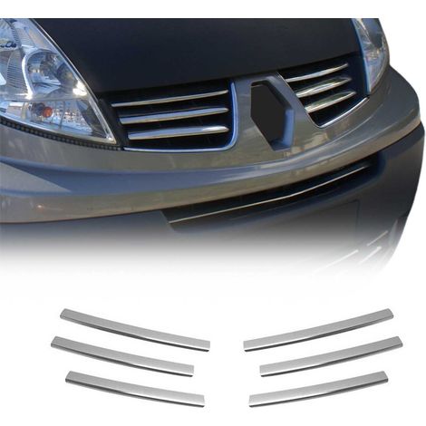 Moulure de Grille de Calandre Compatible avec Renault Trafic 2010-2014, Garniture Baguette de Calandre en Acier Inoxydable Argent (1/5)
