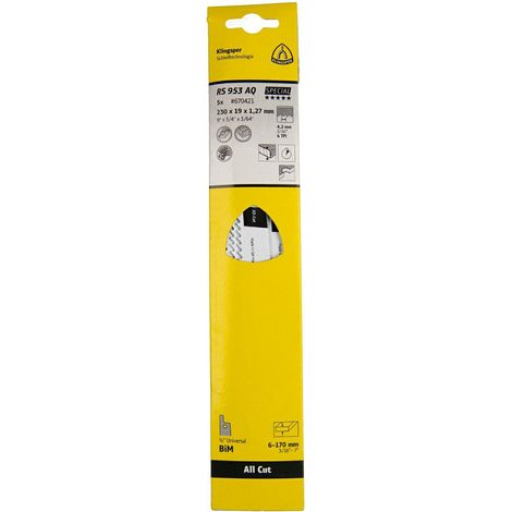 KLINGSPOR BRZESZCZOT DO PIŁY SZABLASTEJ 230x19x1,27mm RS 953 AQ /5szt.