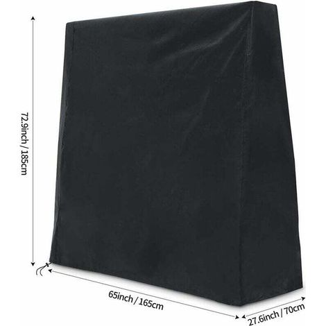 Housse de Protection pour Table de Ping-Pong Extérieur/Intérieur, Nylon Oxford Anti-UV avec Cordon de Serrage (165x70x185 cm) (1/4)