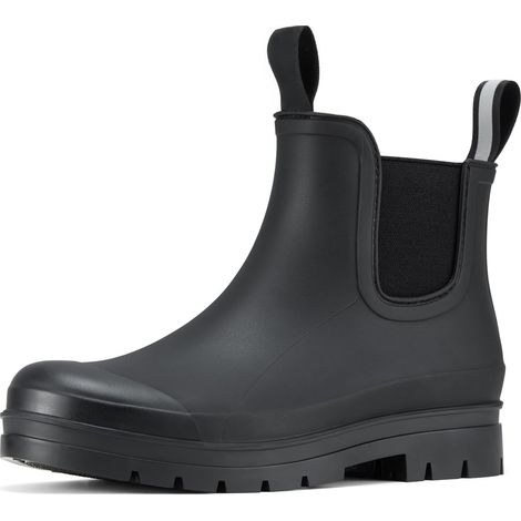 Bottes de Pluie Femme Bottines Femme Étanche Bottes Caoutchouc Femmes Antidérapant Chelsea Bottines avec Semelle Intérieure Confort pour Jardin Extérieur (1/5)
