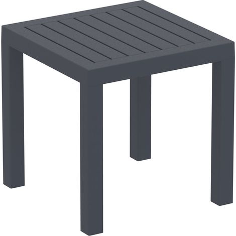 CLP – Table d'appoint Ocean – Polypropylène traité – Résistante à la rouille et aux intempéries – Hauteur 45 cm – Largeur 45 cm – Profondeur 45 cm