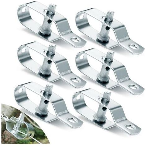 Tendifilo in acciaio zincato a 6 pezzi per recinzioni, stendibiancheria e cavi in acciaio inossidabile (95 mm) - Adatto per filo spinato, recinzioni per pecore, filo spinato, stendibiancheria e cavi i