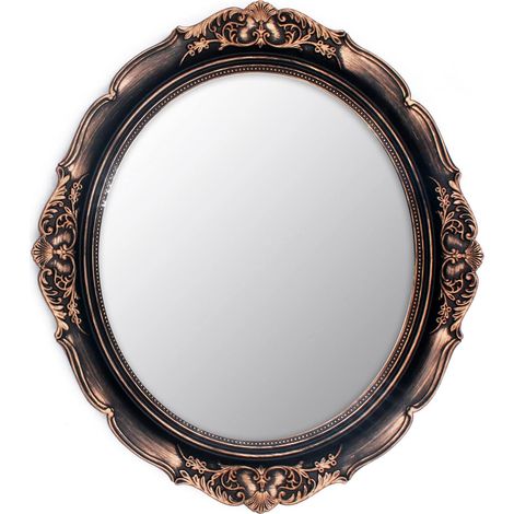 Miroir Mural décoratif Vintage à Suspendre pour Chambre à Coucher, Salon, Commode - 33,5 x 37,5 cm (doré Vintage) (1/5)