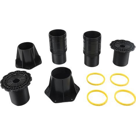 Set di 2 gambe di supporto per letto, altezza regolabile da 21 a 33 cm, robusta struttura in plastica, doga centrale per mobili (1/5)