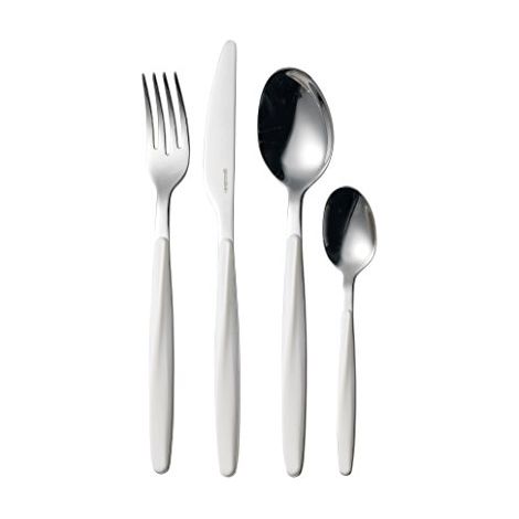 Guzzini Set 24 Posate My Fusion, Bianco, 16.8 x 7.5 x h25.5 cm (1/4)