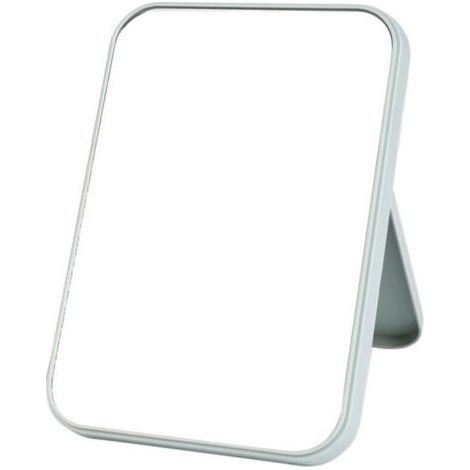Espejo de maquillaje de escritorio (verde), espejo plegable portátil de 20 x 14 cm con soporte, rotación ajustable de 90°, espejo de maquillaje colgante para baño, ducha, afeitado. (1/4)