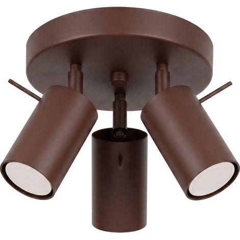 Deckenleuchten RING braun 3xGU10 25.7cm Stahl Sollux (1/5)