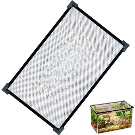 Couvercle d'aquarium 20 × 30 cm, couverture en filet de pêche, filet de sécurité anti-évasion pour aquarium, accessoire de filet transparent, robuste et durable. (1/5)