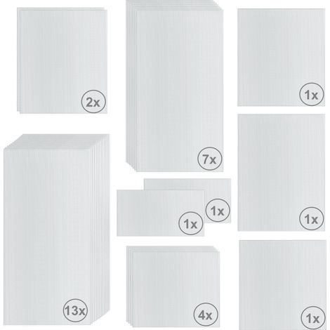 Zelsius Hohlkammerstegplatten Set 31-teilig 4 mm Gewächshaus Ersatzplatten