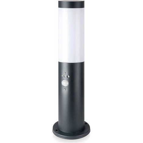 V-TAC LED Garten-Stehleuchte, 45 cm, E27-Lampenfassung und Bewegungsmelder, IP44, Grau