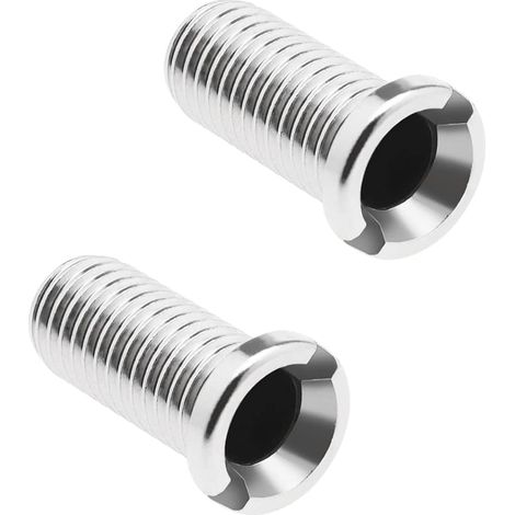 Sollbry Lot de 2 vis de passoire d'évier de cuisine en acier inoxydable 304 épais Connecteur fileté pour déchets Vis de boulon d'évier M12 × 25 mm (1/5)