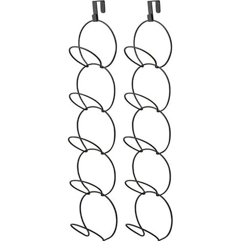 Porte-chapeaux - 10 pièces - Noir - Porte-casquettes - Rangement pour casquettes et supports - Organisateur pour casquettes (1/5)