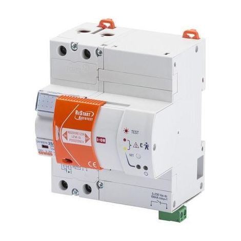 Gewiss AUTOTEST OHNE AUTOMATISCHES WIEDEREINSCHALTEN - 2 POLE - 25 A IDn=0,03 - A[IR] 400 V - 5 TE EN 50022, GW90931