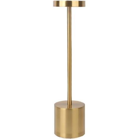 Lampe de table moderne rechargeable pour restaurant, éclairage créatif, décoration pour bar, hôtel, salle à manger, design simple,Couleur cuivre (1/5)