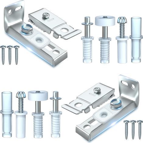 Lot de 2 pièces de rechange pour portes de placard coulissantes pliantes : supports supérieur et inférieur, pivot de 9,5 mm, roulettes de guidage de 22,2 mm, pour portes pliantes en accordéon