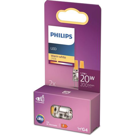 LED ampoule standard, équivalent halogene 20W, culot G4, éclairage blanc chaud 2700K, 2 pack, nouvelle génération (1/5)