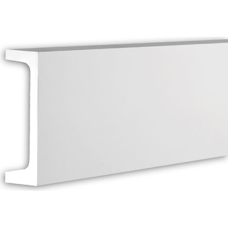 Friso Profhome 403202 Perfil de fachada Moldura decorativa Perfil de estuco diseño moderno blanco 2 m
