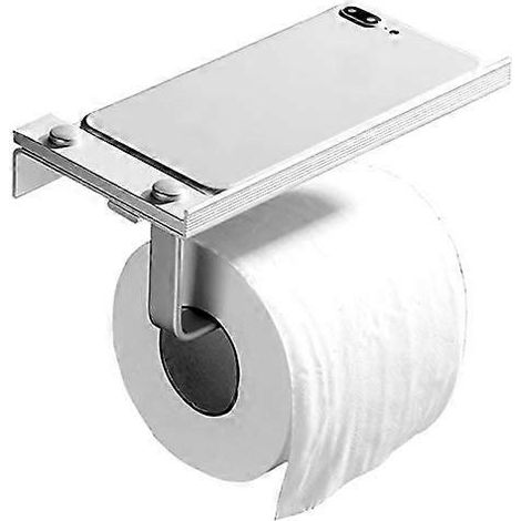 Porte-papier toilette, porte-essuie-tout mural, fixation en fer, sans perçage, pour toilettes, cuisines et espaces publics. (1/5)