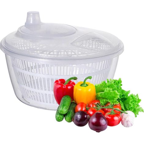 Essoreuse à salade et fruits, essoreuse de légumes à rotation facile, saladier séchage rapide gadget de cuisine (1/5)