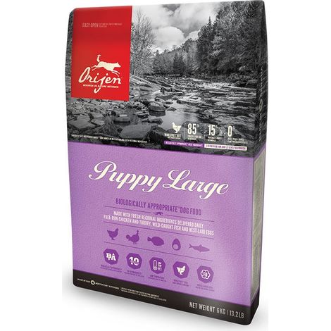 Io penso Orijen Puppy Large Adulto Cucciolo/Junior Pollo Tacchino Pesce 20-40 Kg 11,4 Kg (1/2)
