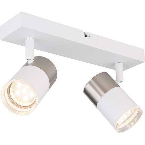 Deckenleuchte Deckenlampe Wohnzimmerlampe Weiß Strahler verstellbar 2-Flammig (1/5)
