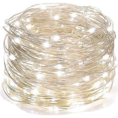 Guirlande Lumineuse Led - 10M 100 Leds Ip65 Étanche - Décoration Intérieur Extérieur Noël Mariage - Alimentation Usb Jaune Chaud (1/5)