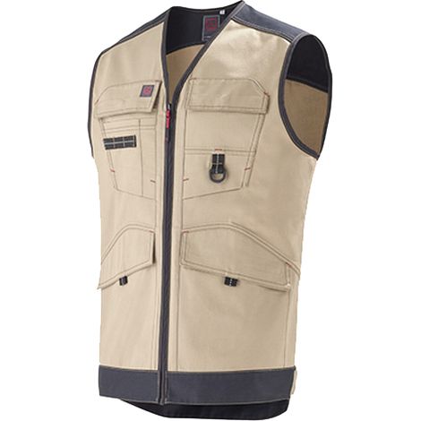Gilet de travail TROWEL sans manches 9ATTUP beige/noir T2 - LAFONT - LA-9ATTUP-204-2