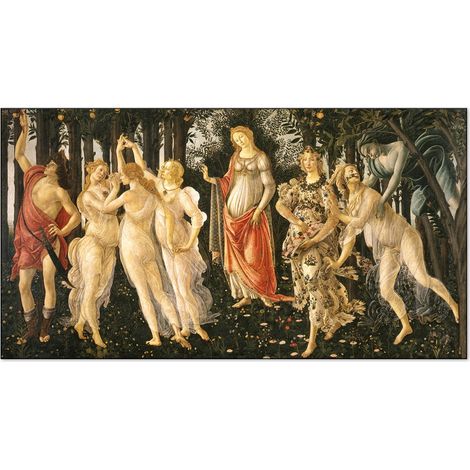 Lupia - Quadro su Tela il Meglio dell'Arte, 62x115 cm LA PRIMAVERA, Riproduzione d'Arte su Tela, Montato su Telaio in Legno 3 cm, Made in Italy (1/4)