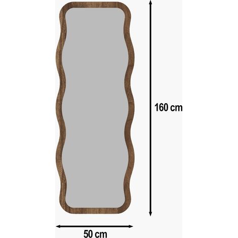 Holzspiegel "Aror" - 50 x 160 cm - Braun