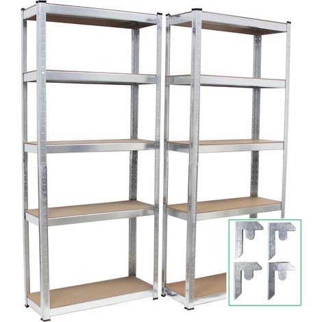 Schwerlastregal 170x75x30 cm 2er Set Steckregal Lagerregal (1/5)