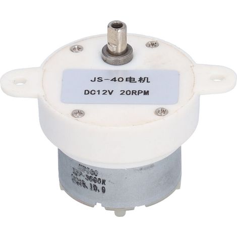Jeffergarden Moteur à engrenages en plastique, réduction de vitesse DC 12V 20 tr/min pour machines d'équipement de jouets JS 40 (1/5)