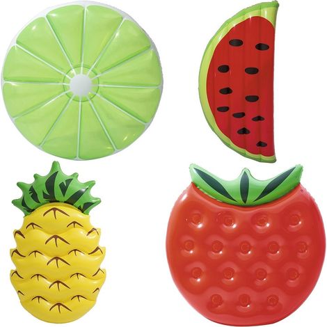 Trade Shop - Materasso Gonfiabile Mare Design Frutta Assortita Ananas Fragola Anguria Lime 016127 -