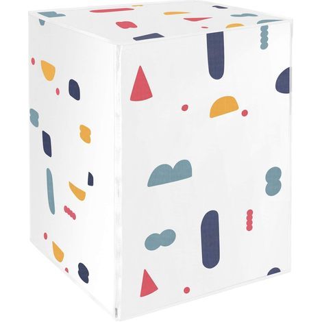 Housse de Protection pour Machine à Laver Charge Avant Lave-Linge Sèche-Linge Étanche (Motif Géométrie) (1/5)