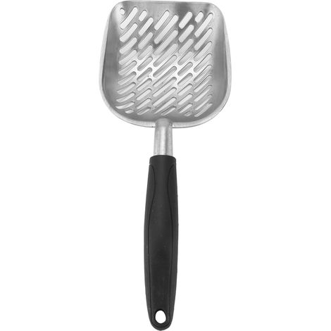 Pelle à litière pour chat en alliage d'aluminium sergé, sable pour animaux de compagnie avec poignée pour boîte