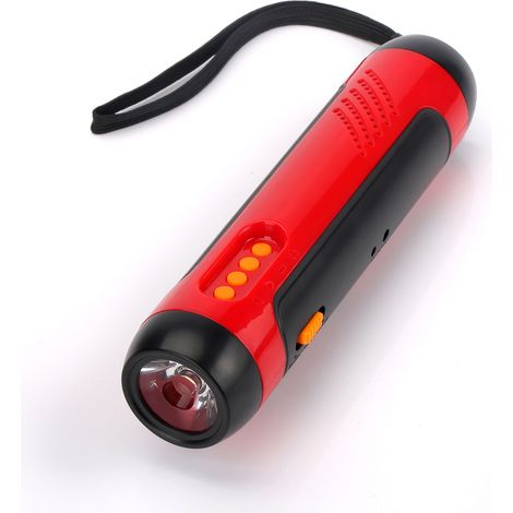 Tragbare Handkurbel-Taschenlampe mit FM-Radio-Alarm, 1800 mAh LED-Generator für Zuhause, Camping, Wandern (1/5)