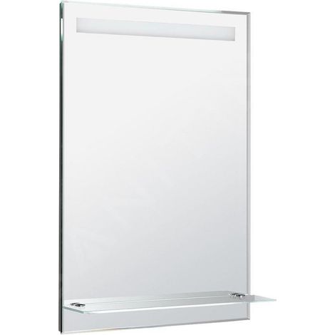 Aqualine - Miroir avec éclairage LED, 60x80 cm, tablette en verre ATH53 (1/5)